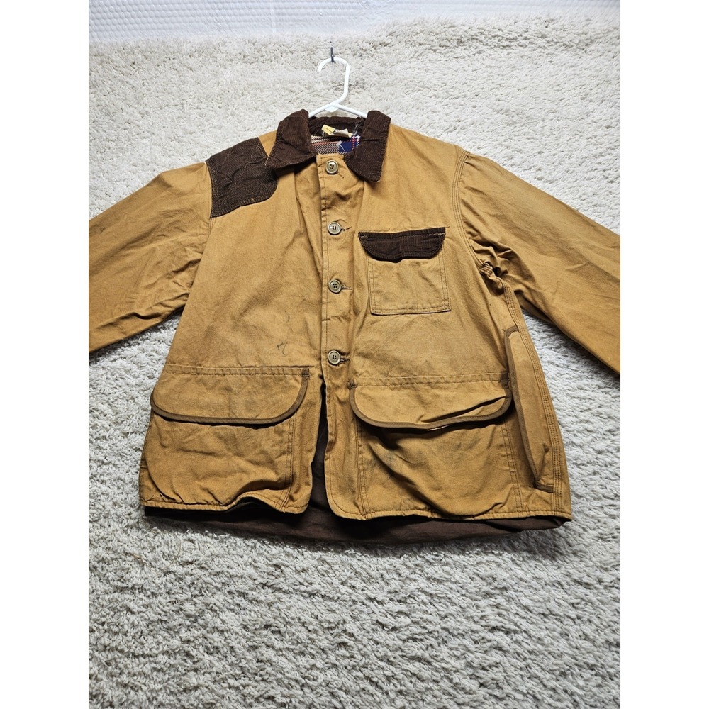 Vintage Black Sheep Hunting Jacket Men M Brown Lined Corduroy Collar Field Coat